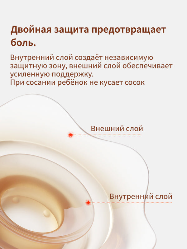 Силиконовые накладки на грудь для кормления на соски, 1 шт